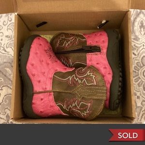 Roper Toddler Pink Ostrich Boots 3T